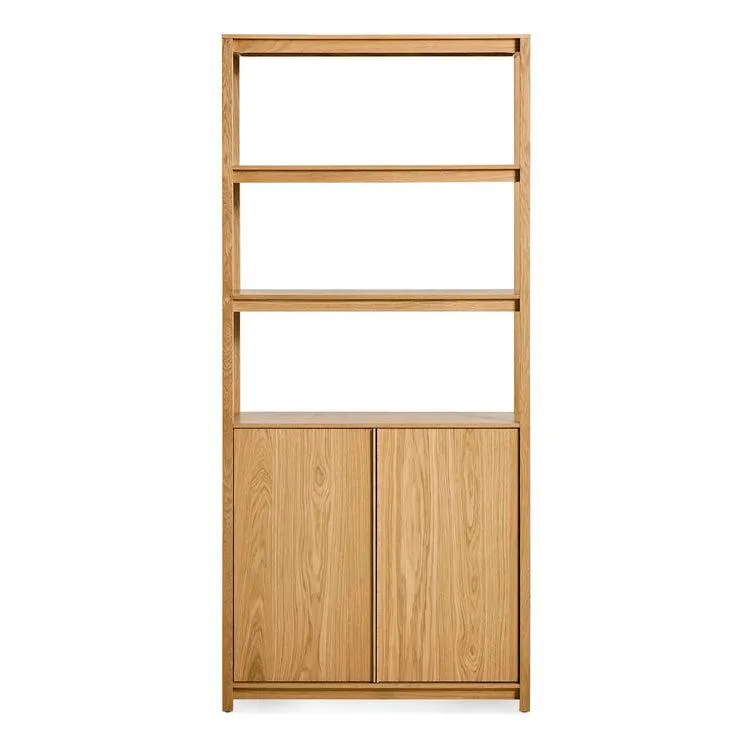 Open Plan Tall Bookcase with Storage
