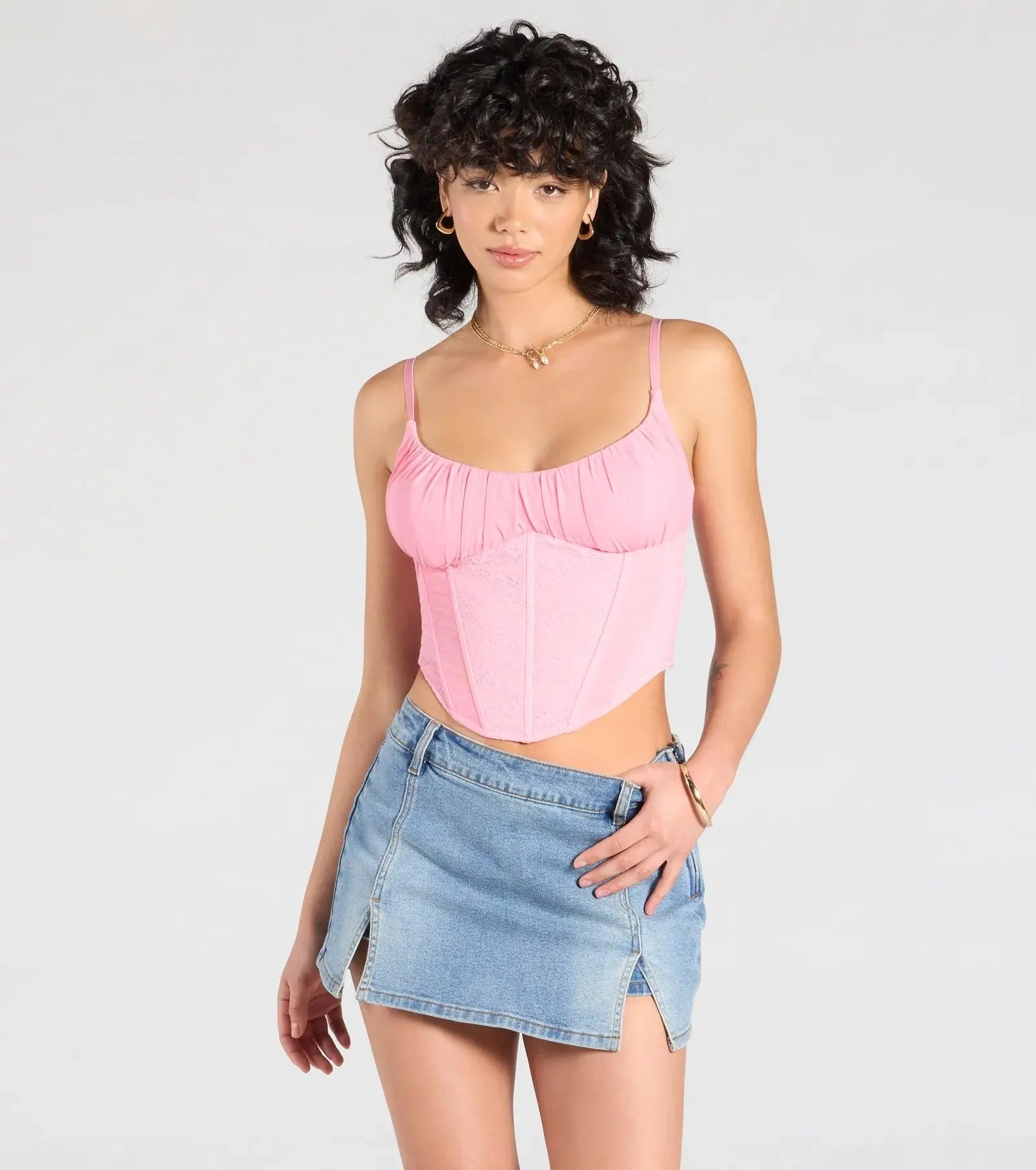 Major Impression Lace-Up Corset Top