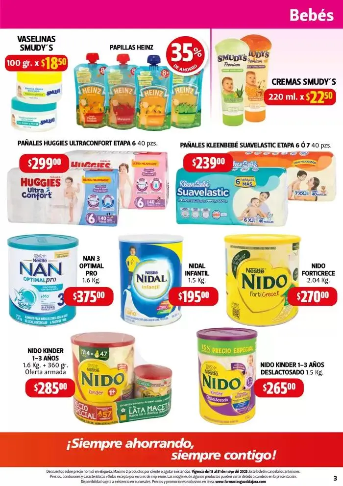 Catálogo de Boletín Farmacias Guadalajara  19 de mayo al 31 de mayo 2025 - Pagina 3