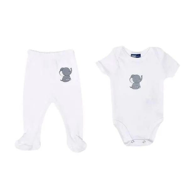 Conjunto 725 Originals Talla 6 Meses Elefante Blanco para Bebé 2 Piezas