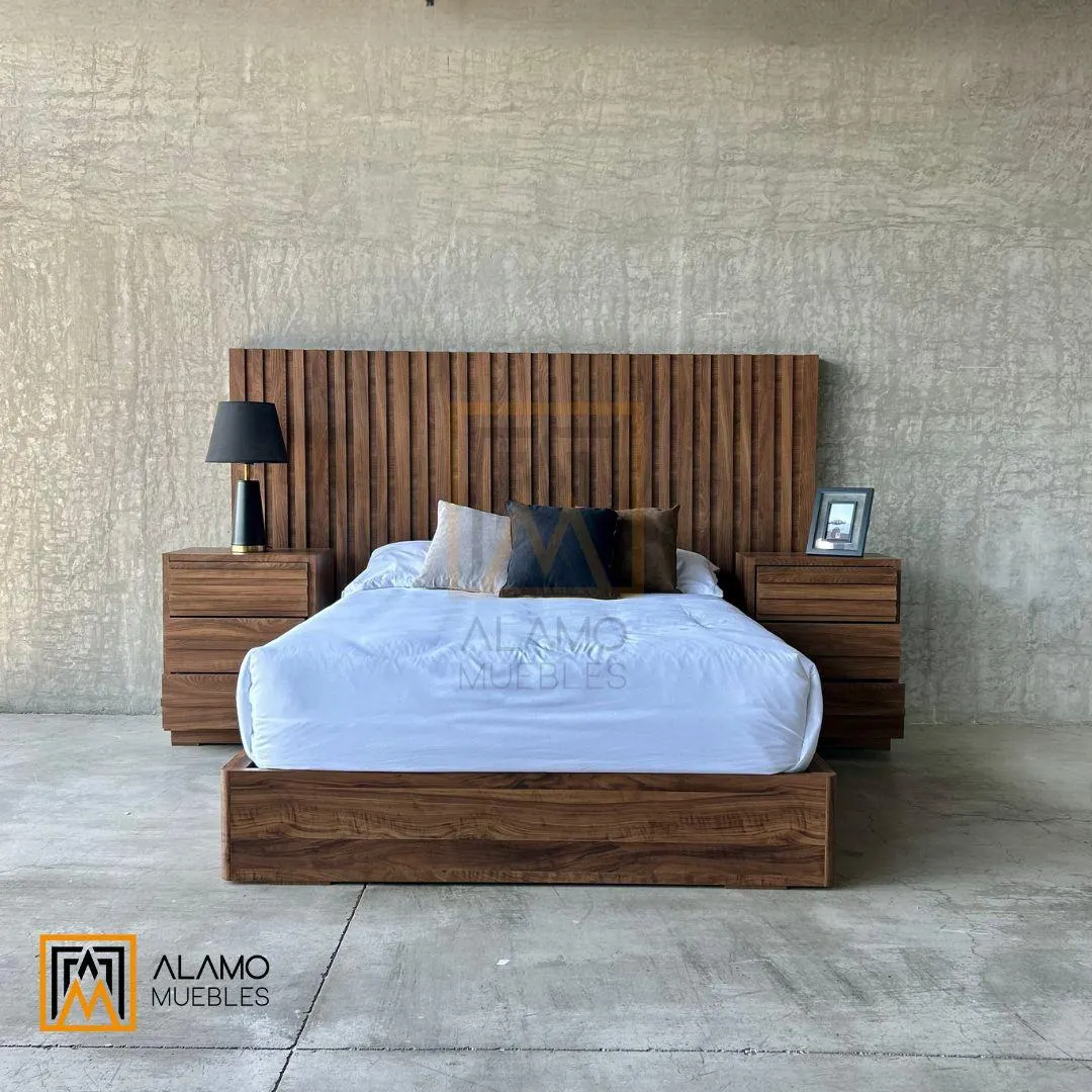 Set Aura Mat/QS 4 Pzas Cab. Natural