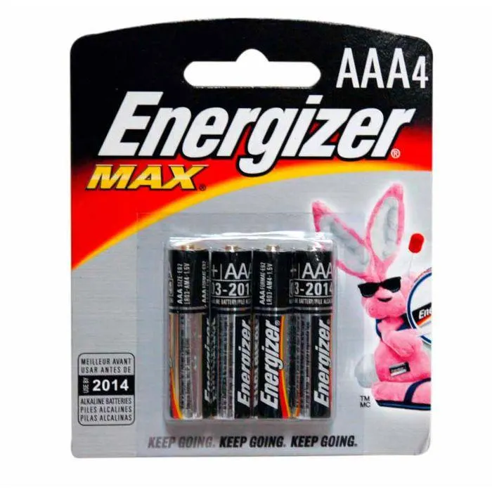BATERIA AAA BL/4 ENERGIZER E92GB4 MAX ALCALINA