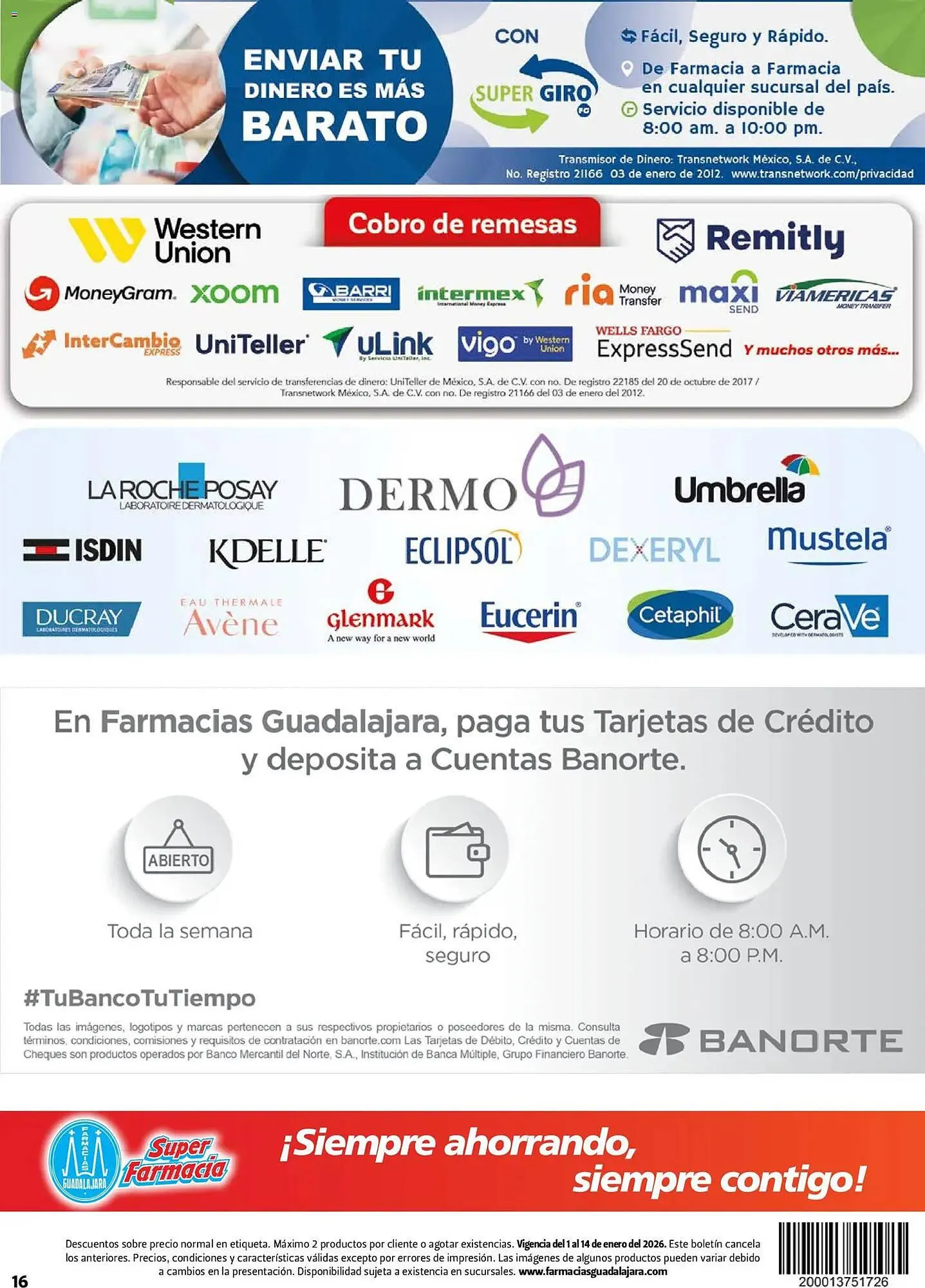Catálogo de Folleto Farmacias Guadalajara 1 de enero al 14 de enero 2026 - Pagina 16