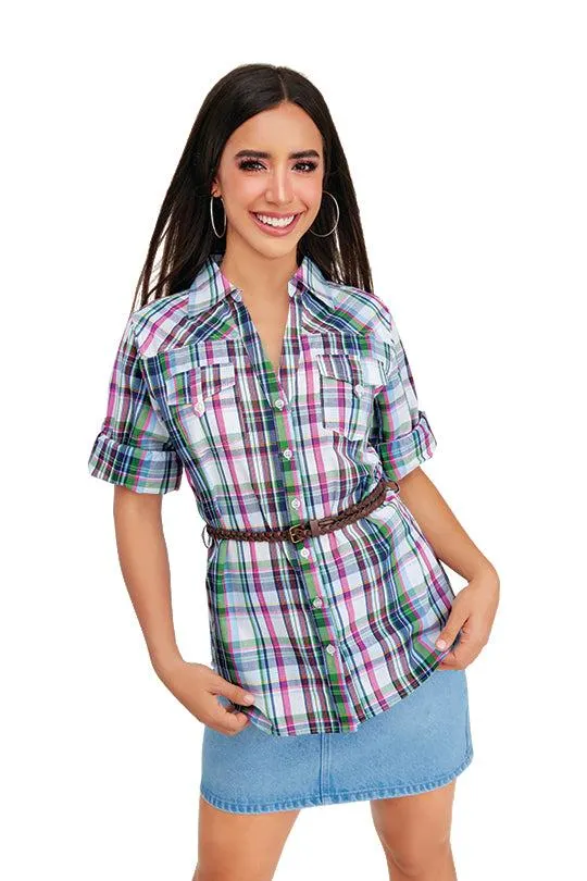 CAMISA MULTICOLOR DE CUADROS 90328