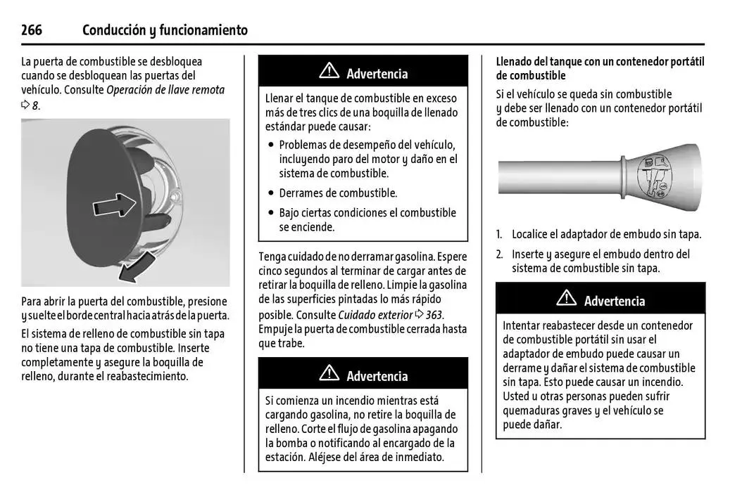 Catálogo de Chevrolet Corvette Stingray Manual del propietario 22 de enero al 31 de diciembre 2025 - Pagina 267
