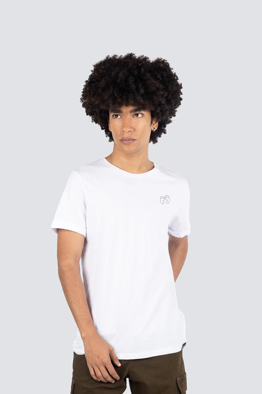 Playera con mini estampado de huellas