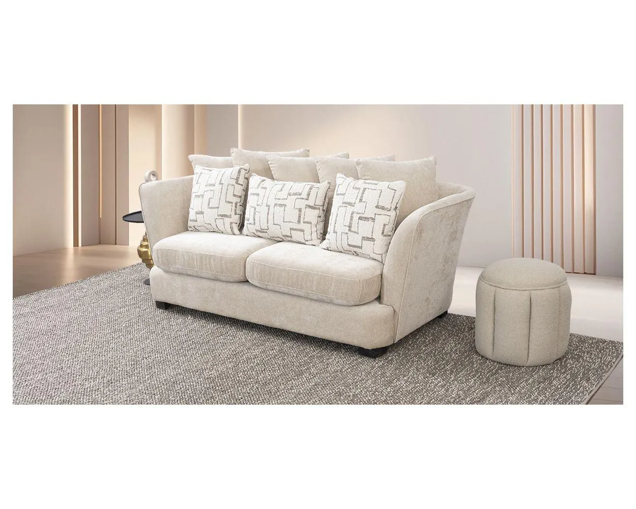 Sofá 2 Plazas Opulent Beige