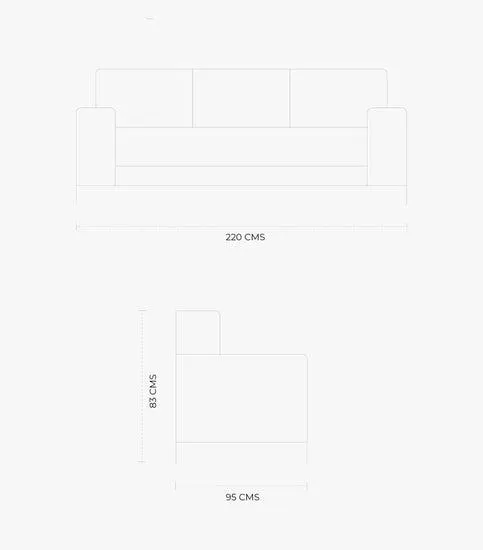 Sala Diann De Tela color Gris