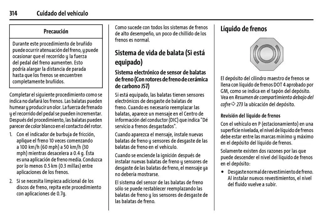 Catálogo de Chevrolet Corvette Stingray Manual del propietario 22 de enero al 31 de diciembre 2025 - Pagina 315