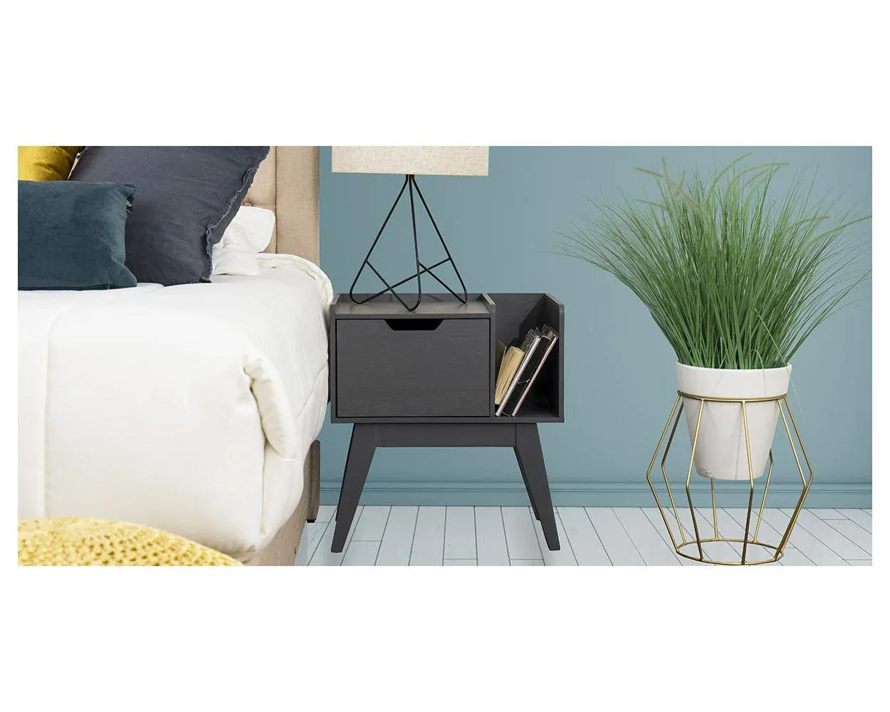 Buró con Revistero Zeus Gris I