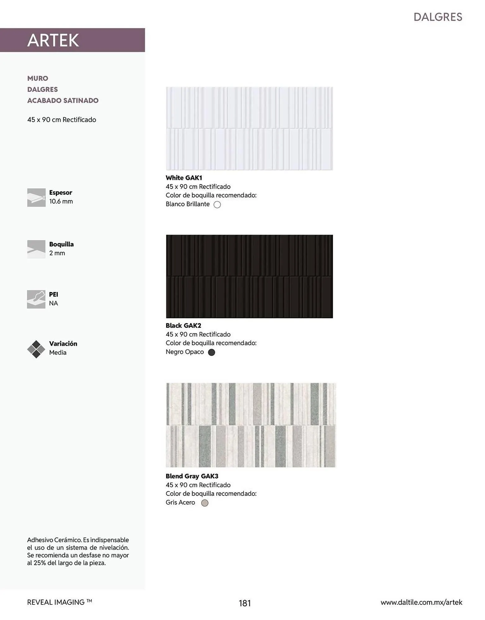 Catálogo de Catálogo Daltile 13 de enero al 31 de diciembre 2026 - Pagina 181