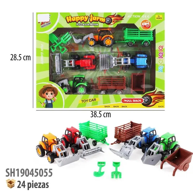 TRACTORES DE GRANJA CON REMOLQUE FRICCION.