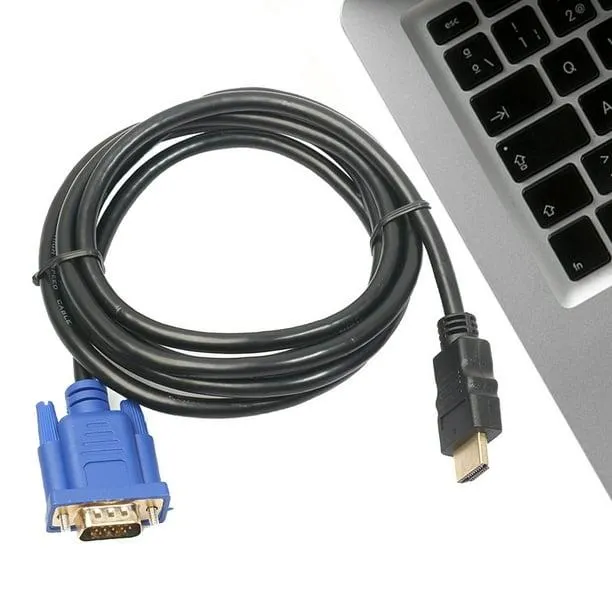 Cable HD a VGA Adaptador de 15 pines compatible con HDMI Convertidor 1080P 6FT Oro FLhrweasw Nuevo