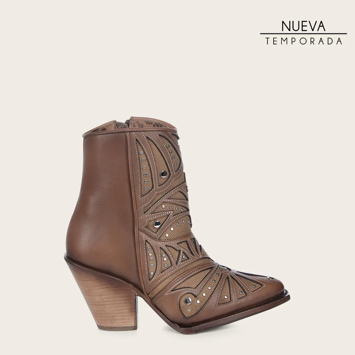 Botín para dama en piel genuina