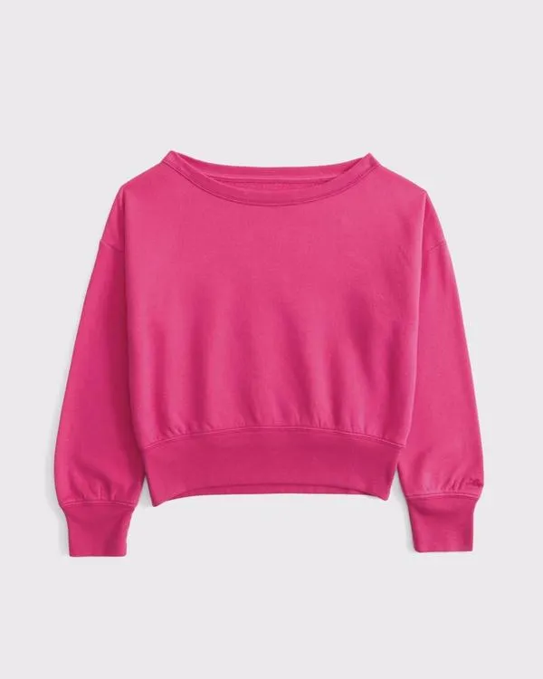 essential off-the-shoulder sweatshirt