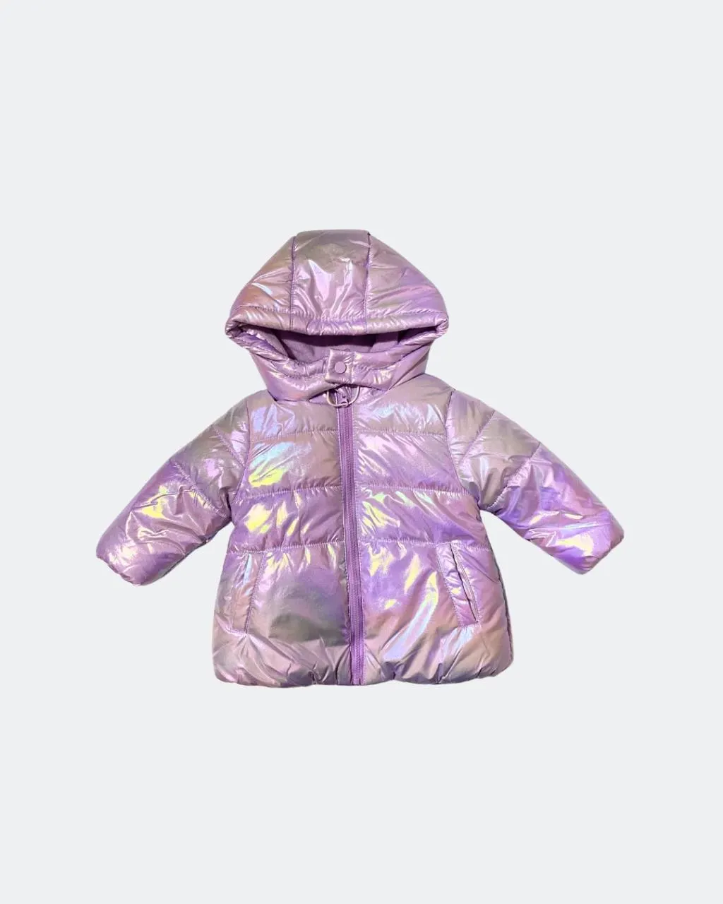 Chamarra acolchada morada tornasol