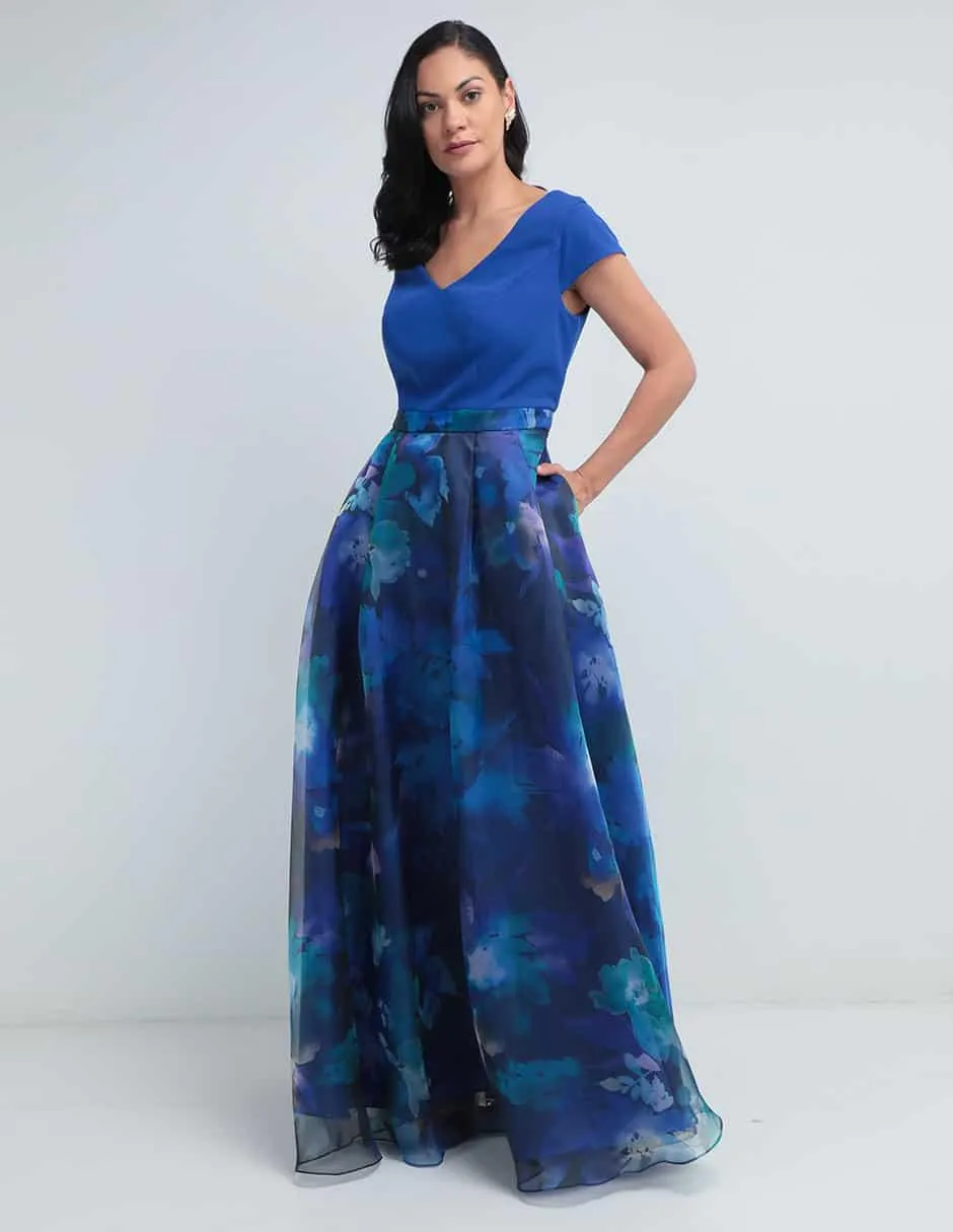 Vestido maxi de fiesta Damaia Atelier escote V