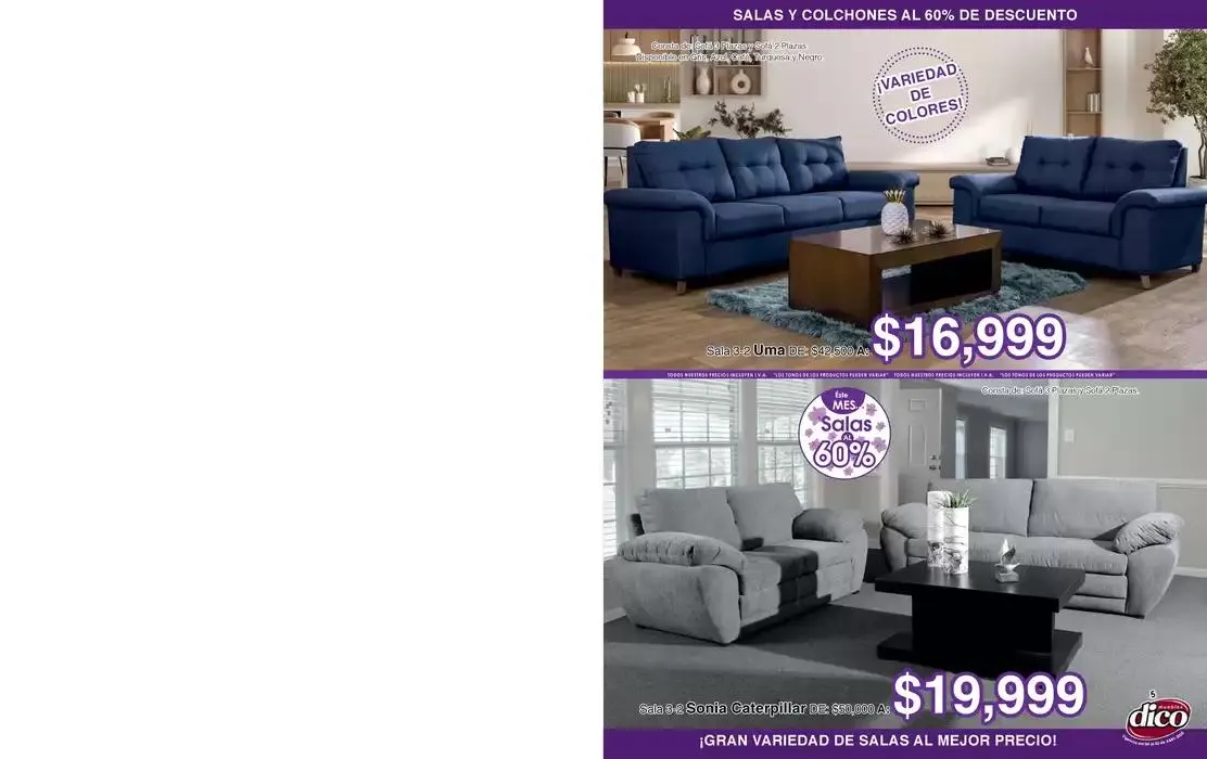 Catálogo de Muebles Dico Salas Y Colchones Al 60 Centro 2025 4 de abril al 30 de abril 2025 - Pagina 5