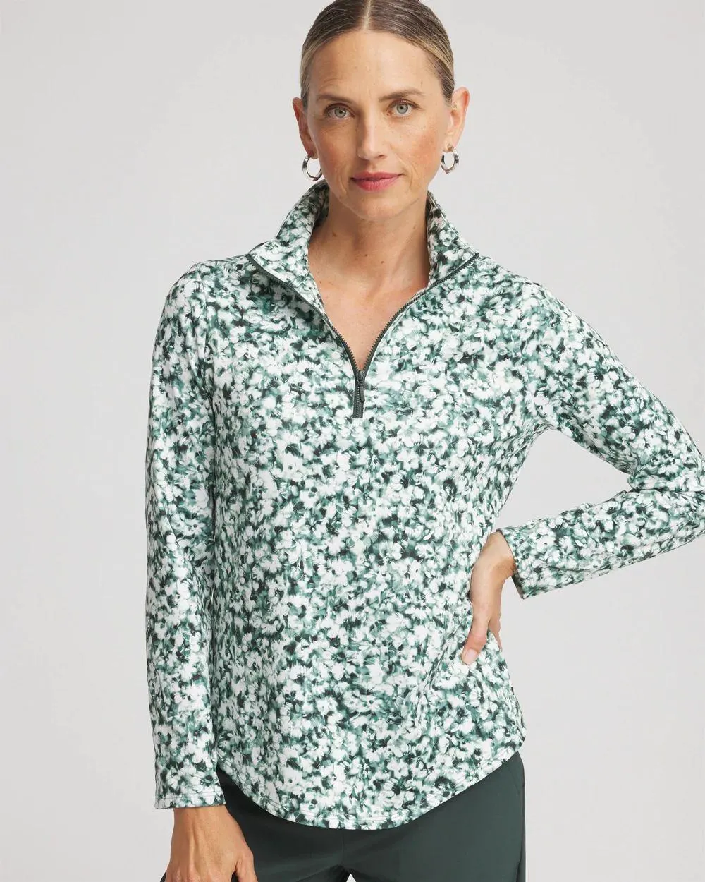 Zenergy ® UPF Printed Zip-Front Pullover