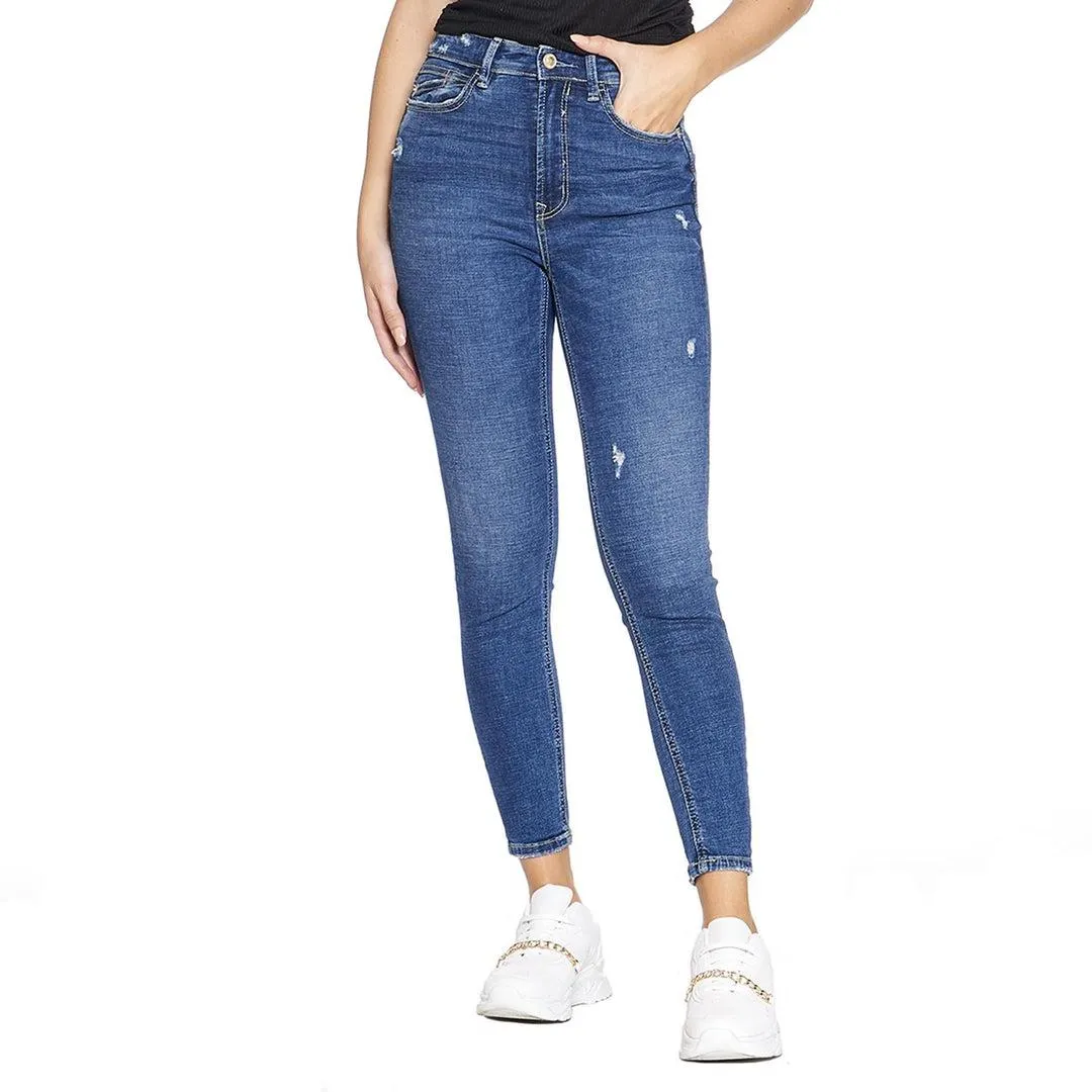 Jeans Para Mujer Corte Skinny Levanta Pompas Rasgado Stone Casual 110112