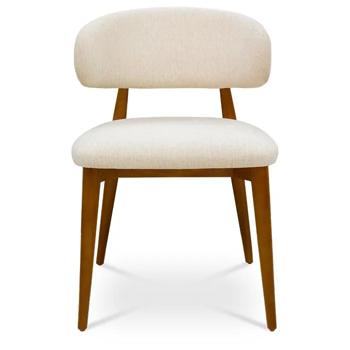 Silla Tela Gris Claro/nogal Liok