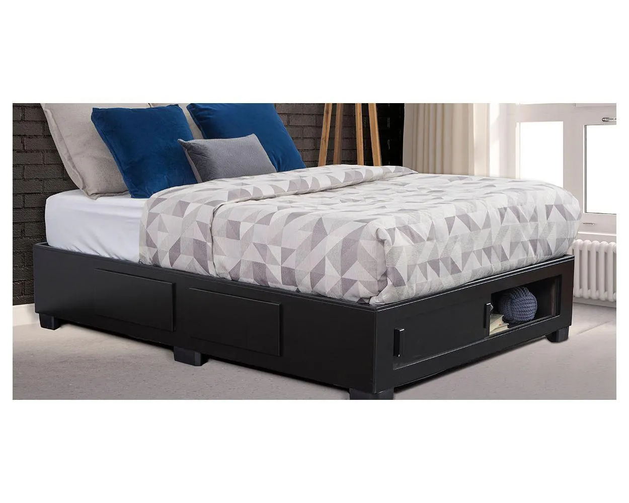 Base De Cama Cajonera Matrimonial Koren Café