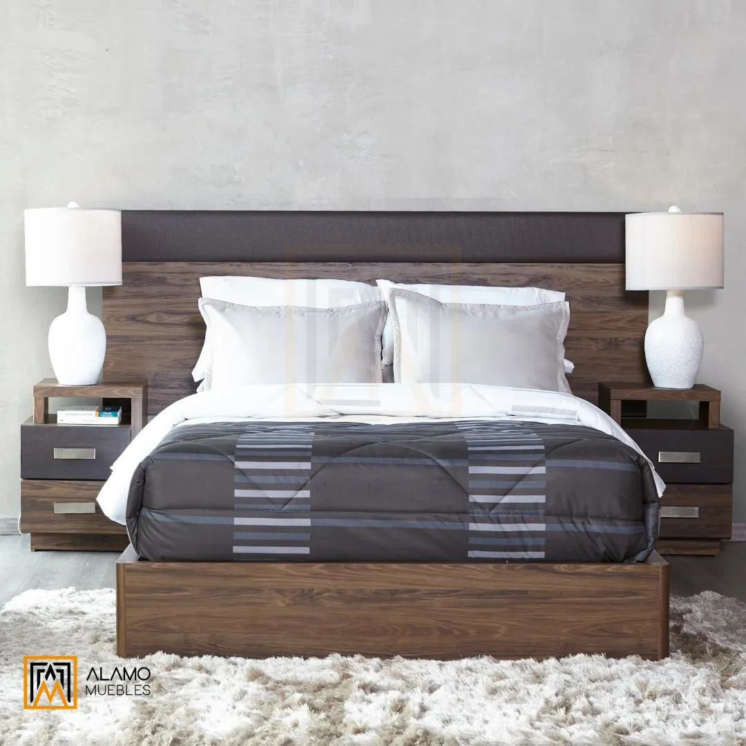 Set Tokio Mat/Qs Nogal 4 Piezas