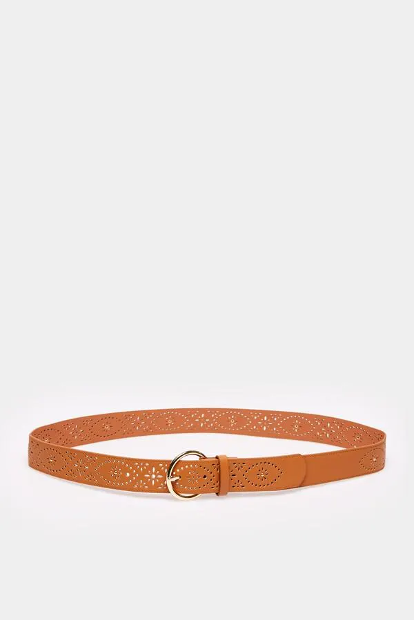 Cinturón troquelados tachuelas