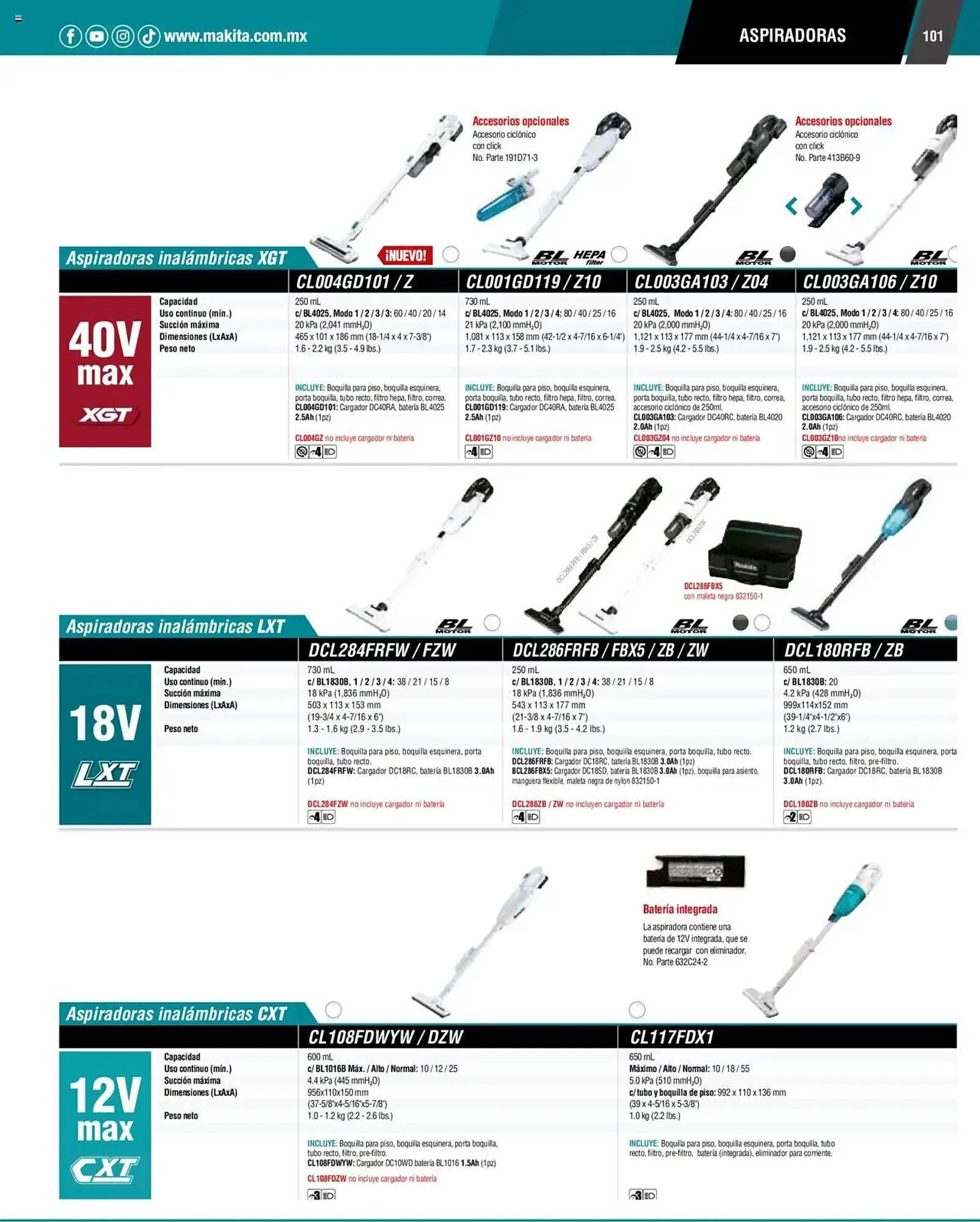Catálogo de Catálogo Makita 4 de septiembre al 1 de julio 2026 - Pagina 101