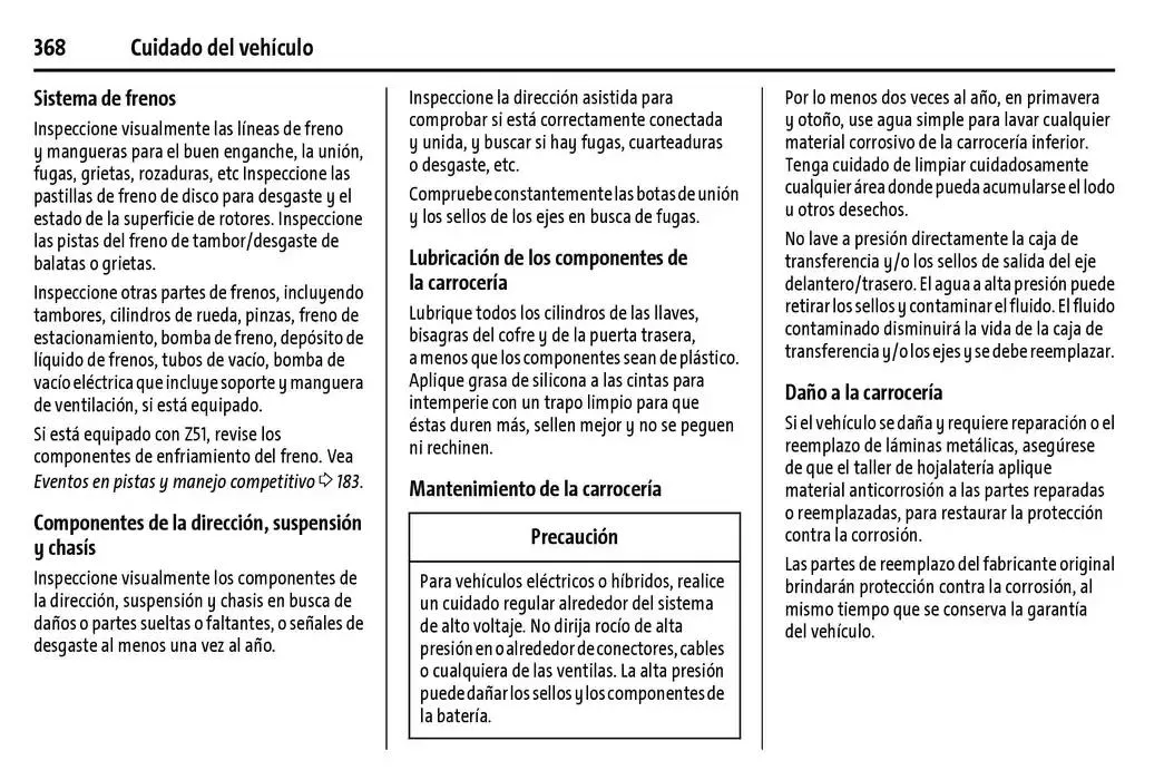 Catálogo de Chevrolet Corvette Stingray Manual del propietario 22 de enero al 31 de diciembre 2025 - Pagina 369