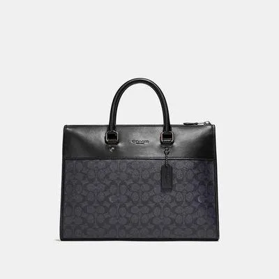 Maletín Coach Gotham En Lona De Firma