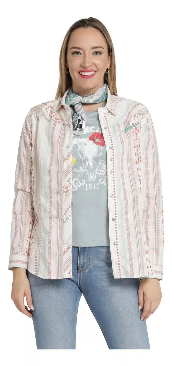 Blusa Vaquera Mujer Wrangler Slim Fit Manga Larga 909