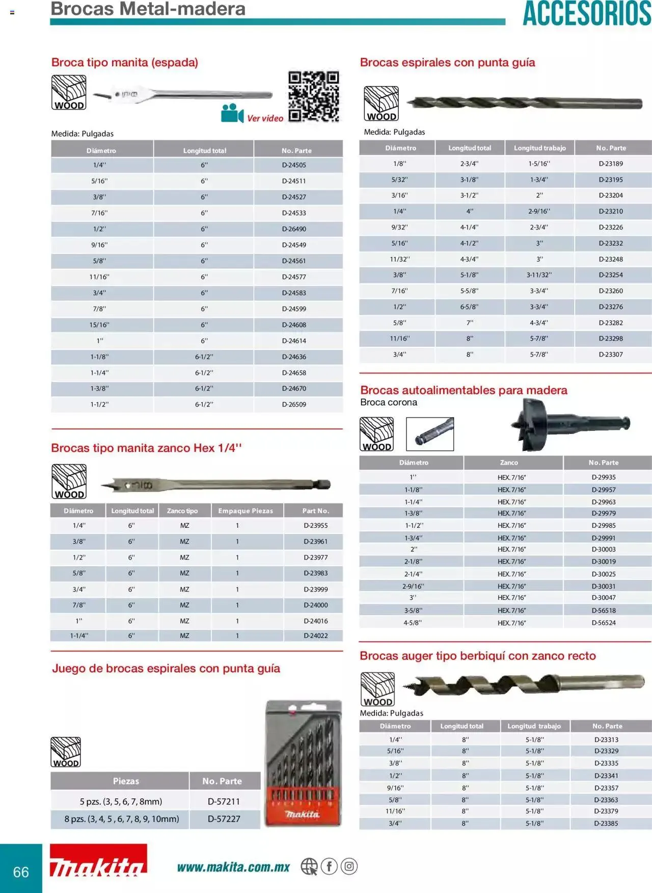 Catálogo de Makita Ofertas Accesorios 5 de septiembre al 31 de diciembre 2023 - Pagina 66