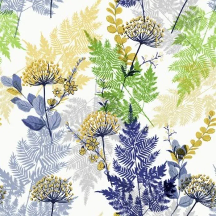 Loneta Italiana Hoja Azul Marino