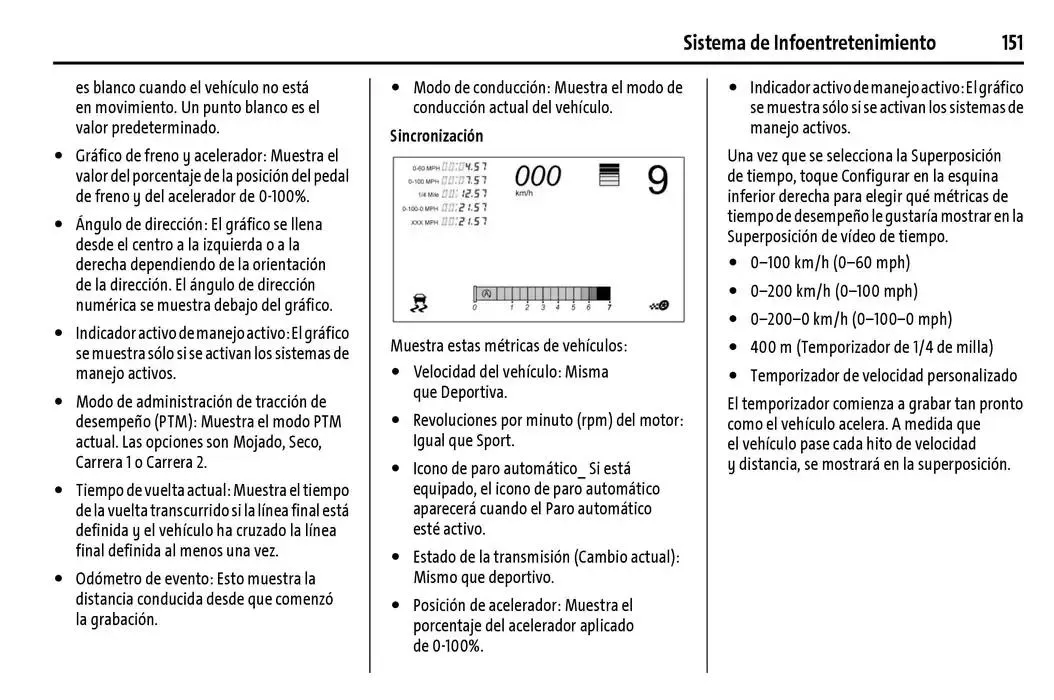 Catálogo de Chevrolet Corvette Stingray Manual del propietario 22 de enero al 31 de diciembre 2025 - Pagina 152
