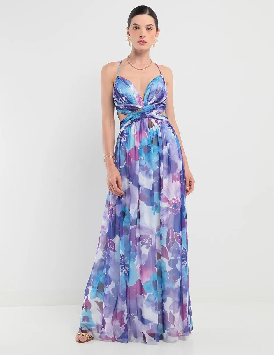 Vestido largo de fiesta Rue de la Paix escote profundo