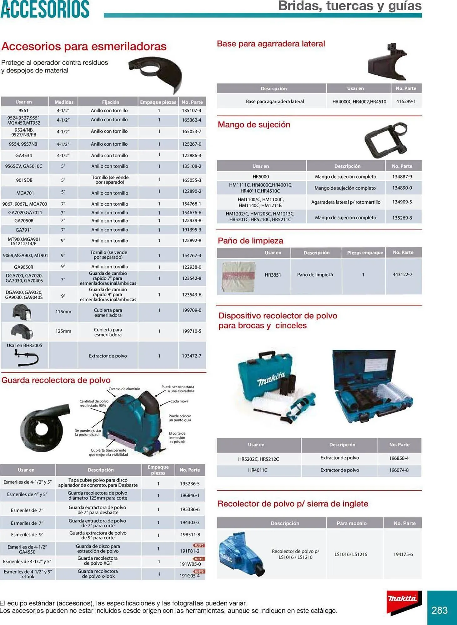 Catálogo de Catálogo Makita 8 de julio al 31 de diciembre 2025 - Pagina 283