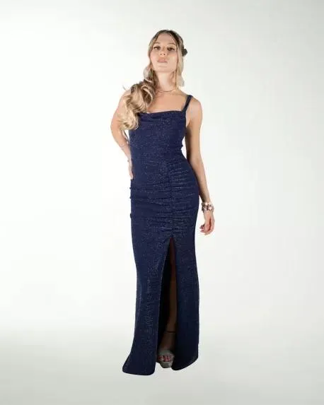 VESTIDO CL ENTALLADO CON ABERTURA