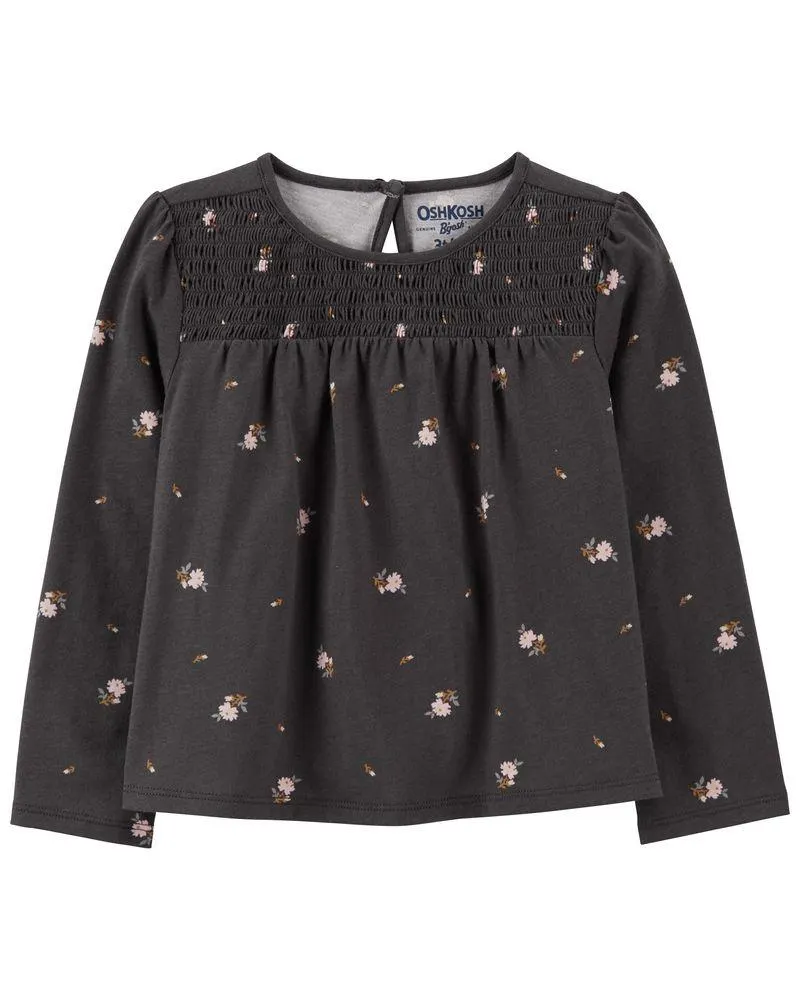 Blusa De Punto Corrugado Con Estampado De Flores Oshkosh B'Gosh