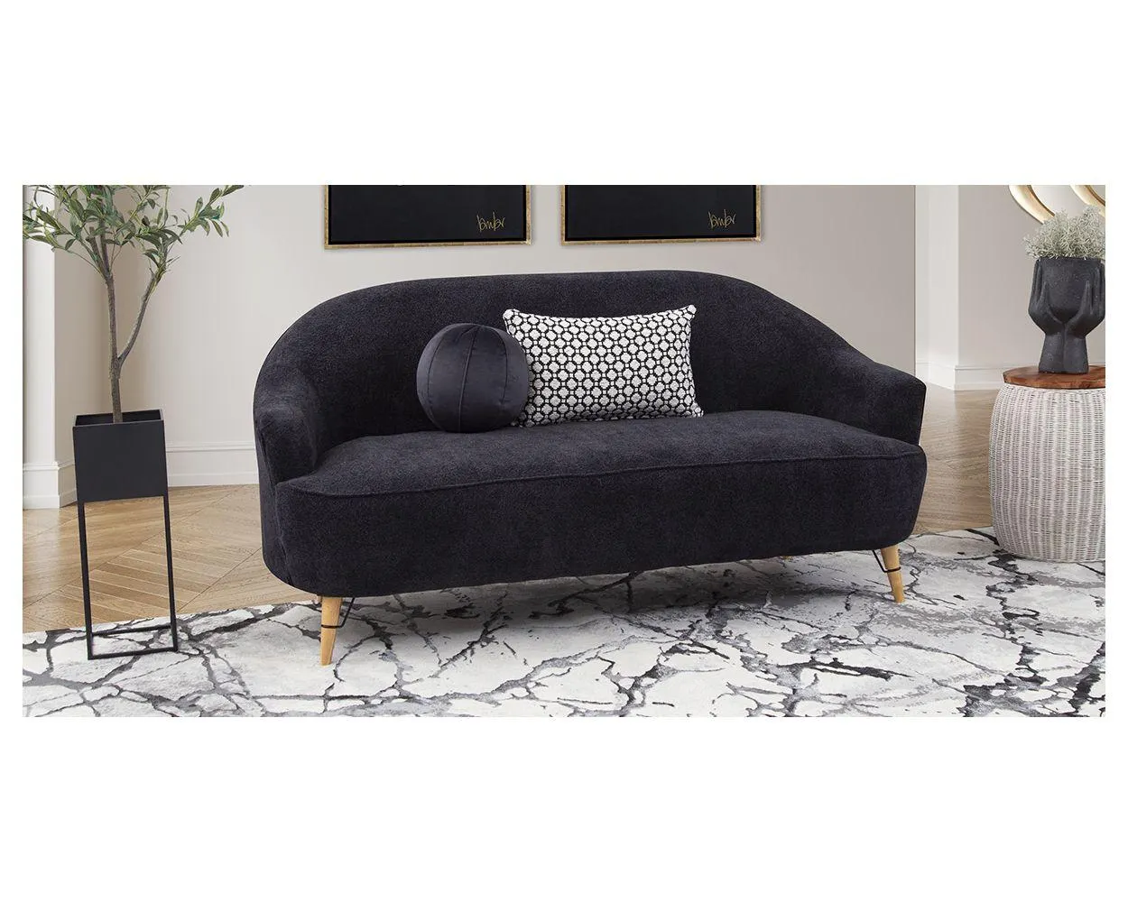 Sofá 3 Plazas Minotti Negro