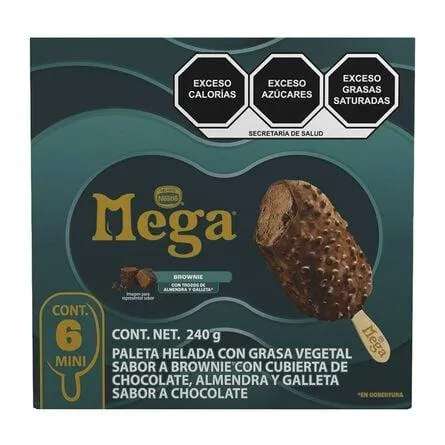 Paleta Mega Brownie 6 Piezas Nestlé