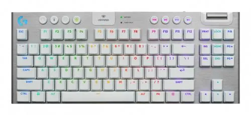 Teclado Gamer Logitech G915 X LightSpeed LED TKL, Teclado Mecánico, Logitech GL Tactile, Inalámbrico, USB/RF Inalámbrico/Bluetooth, Blanco, Inglés