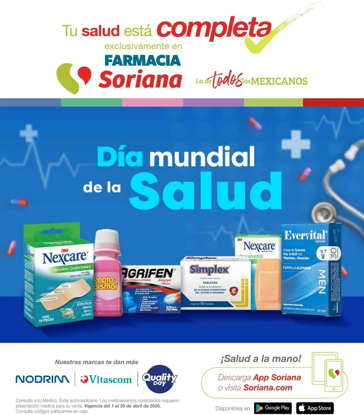 Catálogo de Soriana - Folleto Farmacia Abril Híper Nacional Oferta actual 1 de abril al 30 de abril 2025 - Pagina 1