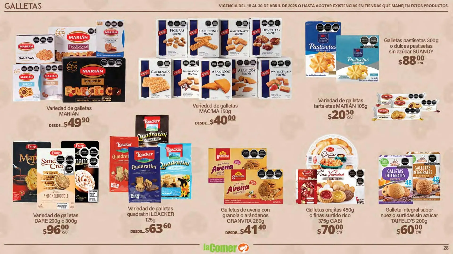 Catálogo de Catálogo La Comer 18 de abril al 30 de abril 2025 - Pagina 28