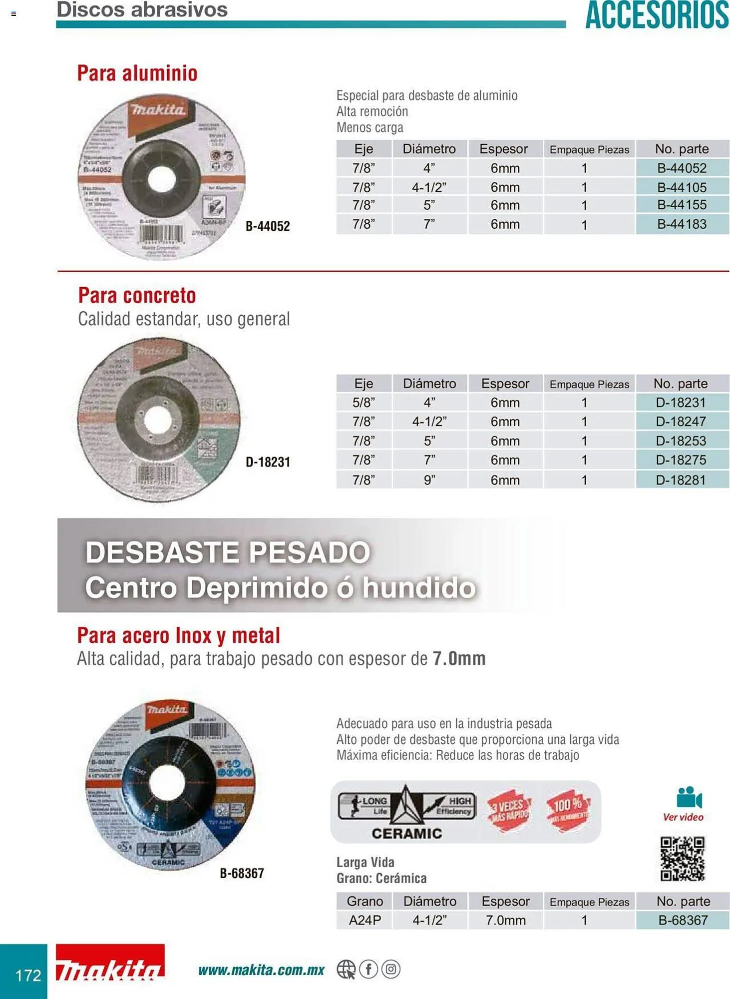 Catálogo de Catálogo Makita 8 de julio al 31 de diciembre 2025 - Pagina 172