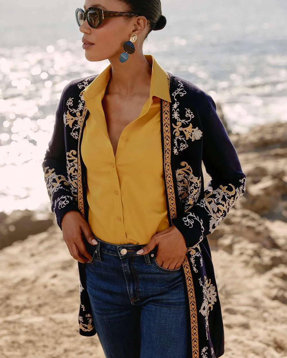 Embroidered Cardigan
