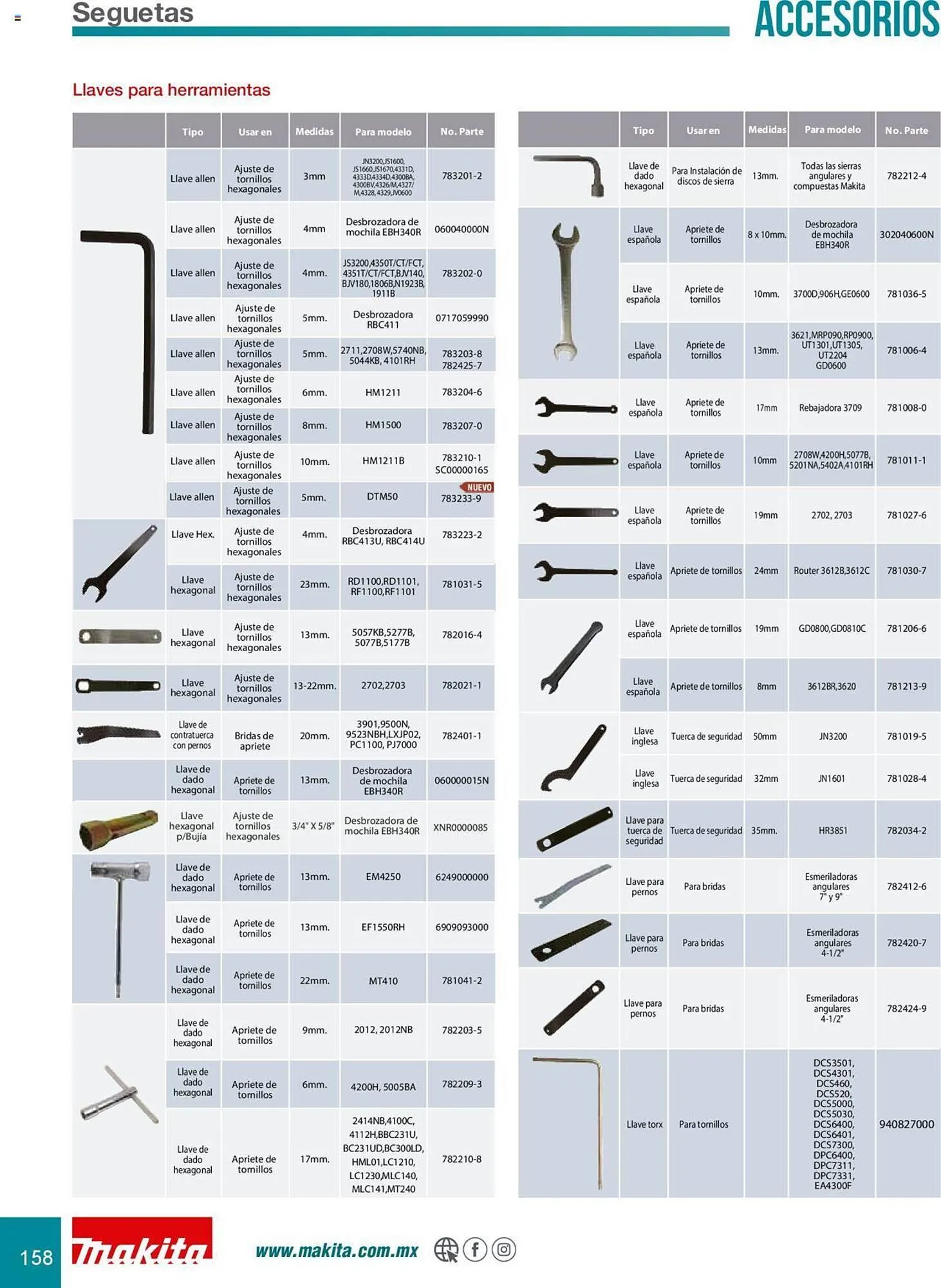 Catálogo de Catálogo Makita 8 de julio al 31 de diciembre 2025 - Pagina 158