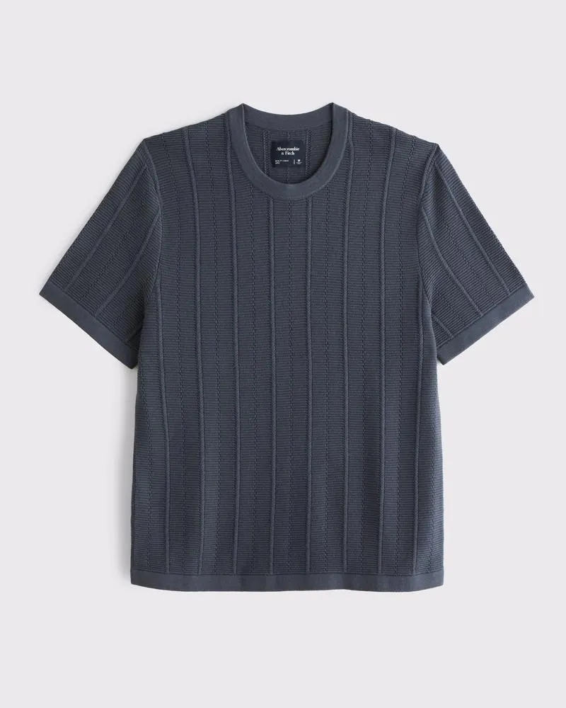 Textural Stripe Sweater Tee