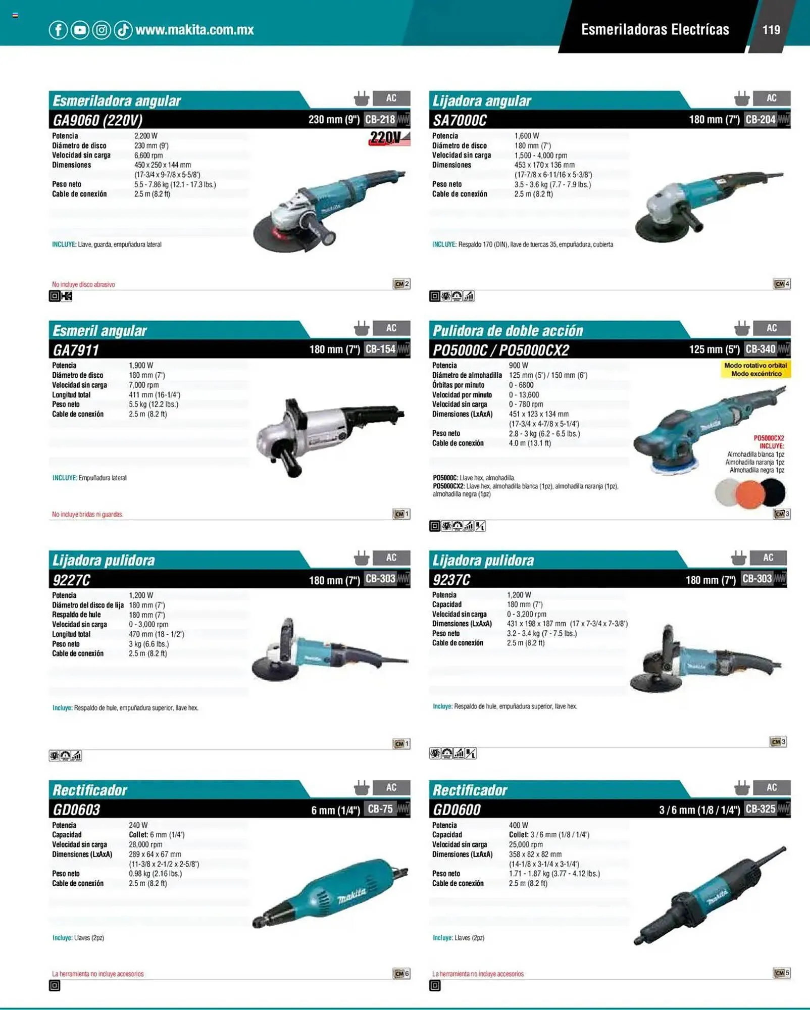 Catálogo de Catálogo Makita 4 de septiembre al 1 de julio 2026 - Pagina 119