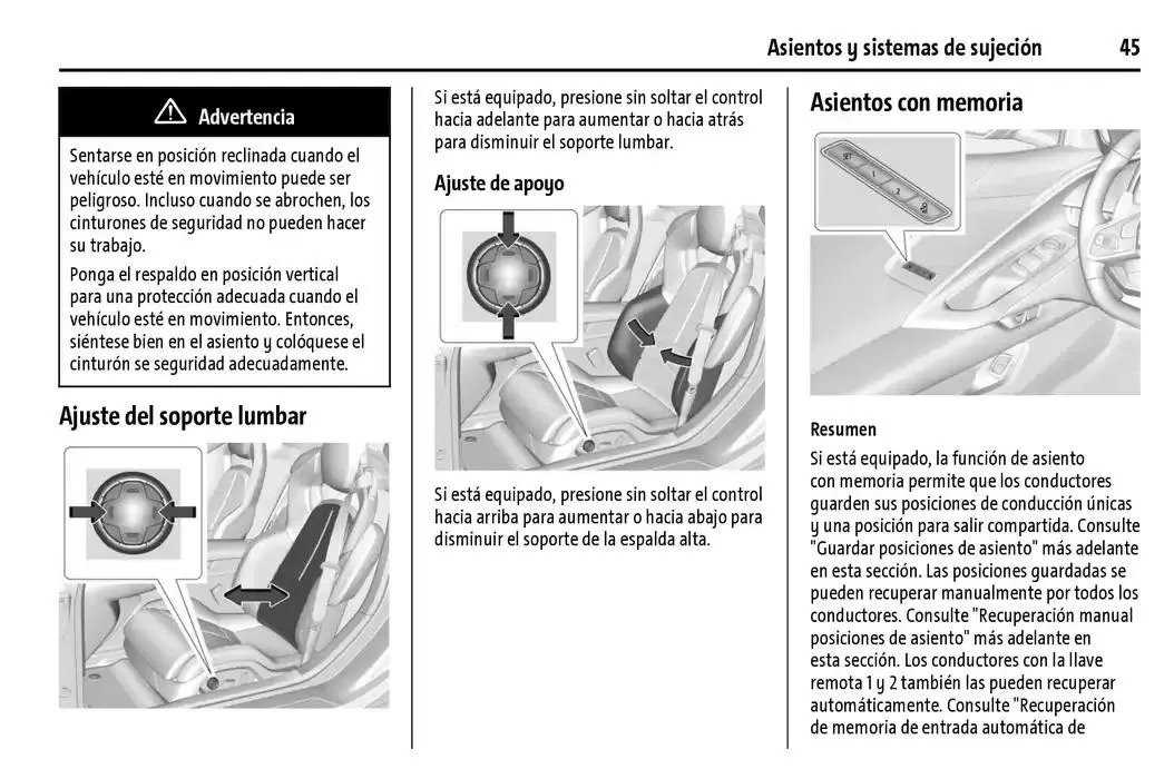 Catálogo de Chevrolet Corvette Stingray Manual del propietario 22 de enero al 31 de diciembre 2025 - Pagina 46